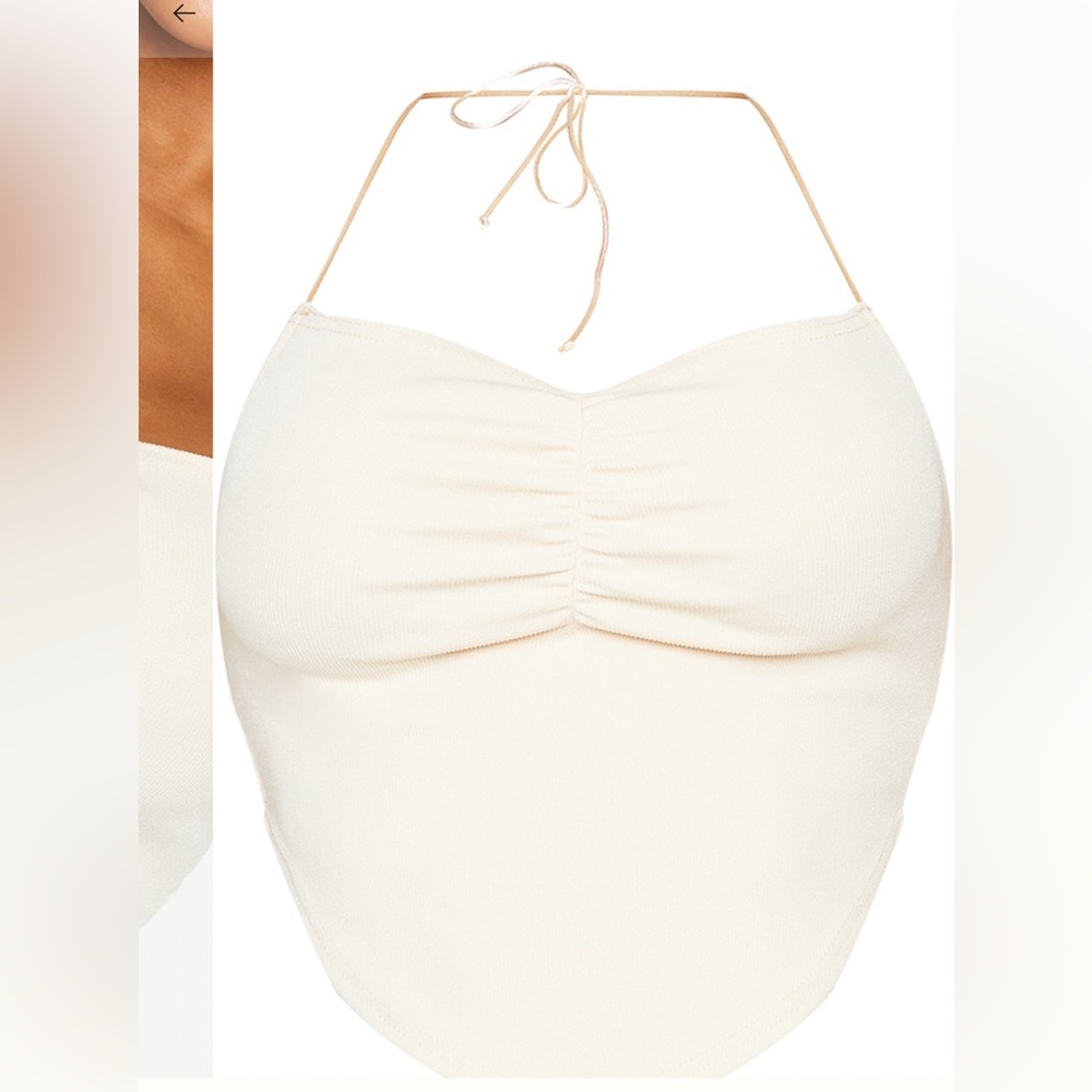 PLT Soft Rib Ruched Halter - Picture 4 of 5